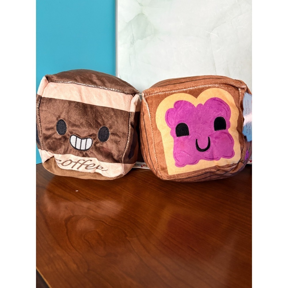 Inseparables Love Plush Cubes Coffee and Toast Lot Of 2 New 5 Inch 2024‎